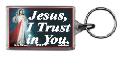 Jesus I Trust in You 1.25x2 Keychain